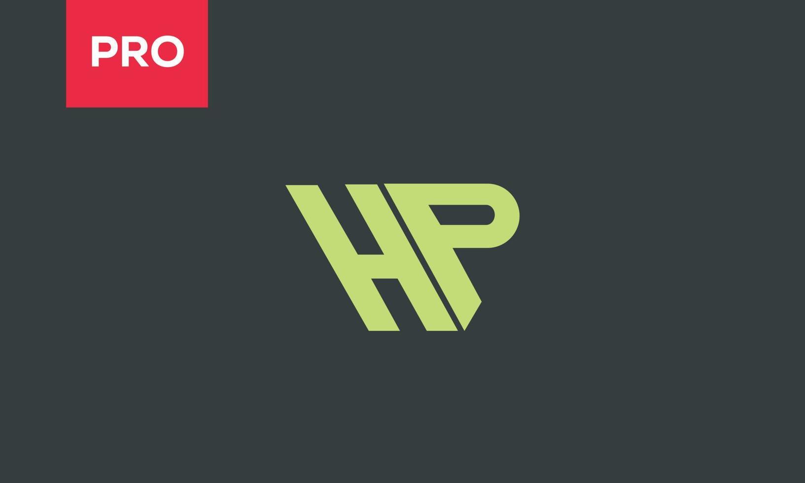 Alphabet letters Initials Monogram logo HP, PH, H and P vector