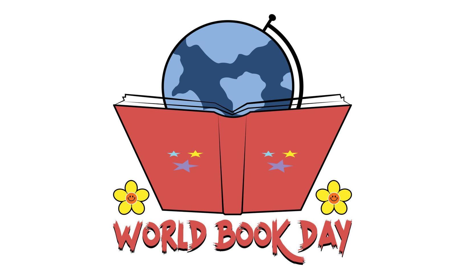 Happy Reading Book Day Sublimation t-shirt design. Book Day Motivational Typography t-shirt Creative Kids, vector