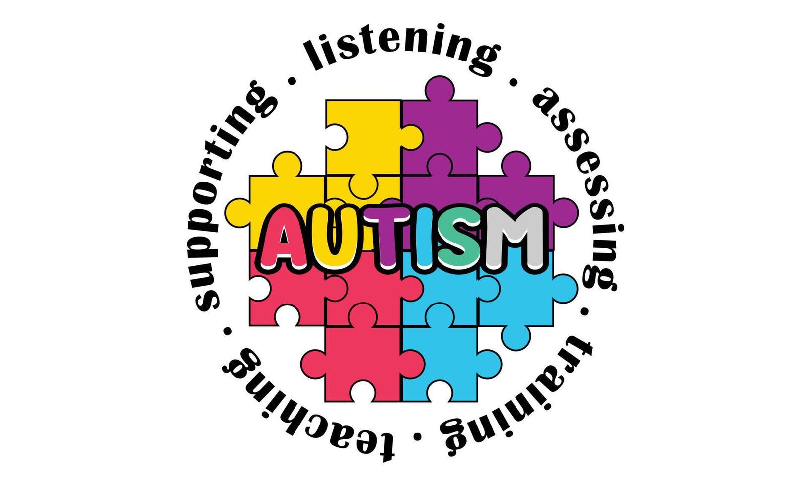 Happy Autism Awareness Day t-shirt Design vector