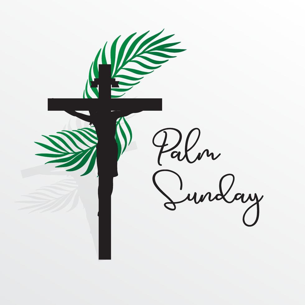 Flat design of palm sunday vector. Palm sunday event vector