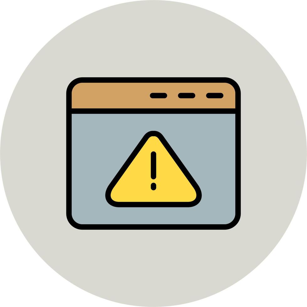 Warning Browser Vector Icon
