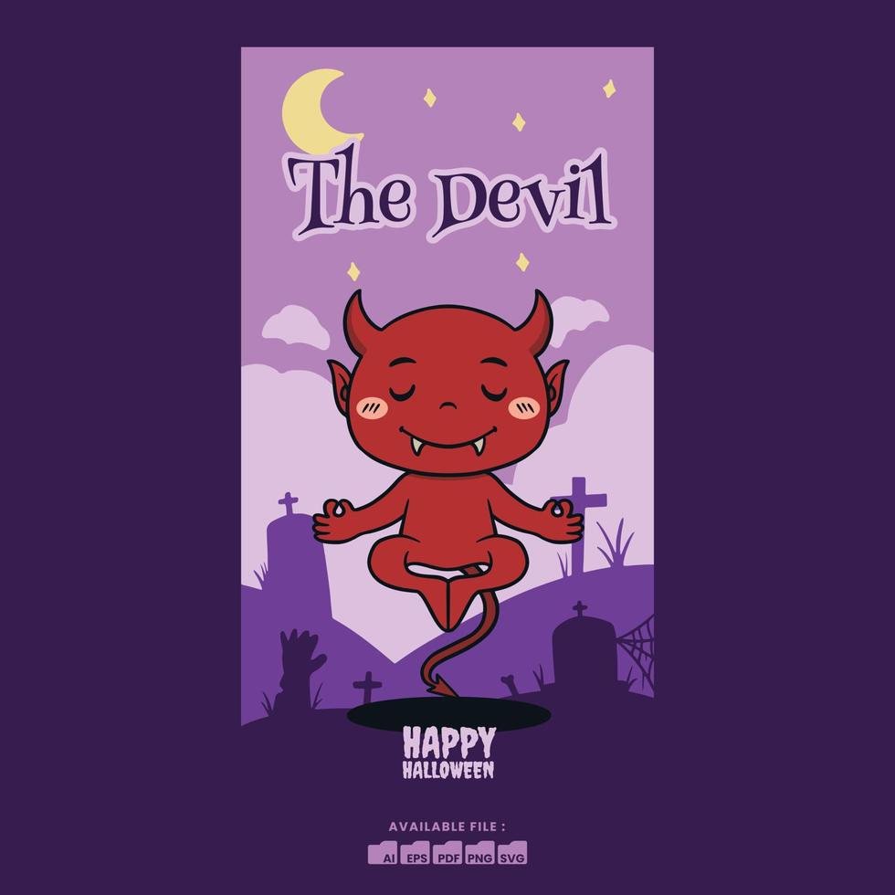 Devil halloween costume character vector