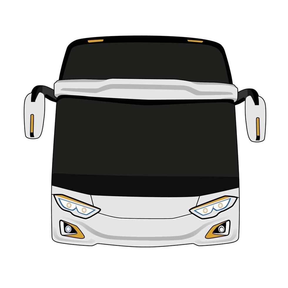 Front View of Indonesian Transportation Buses vector art