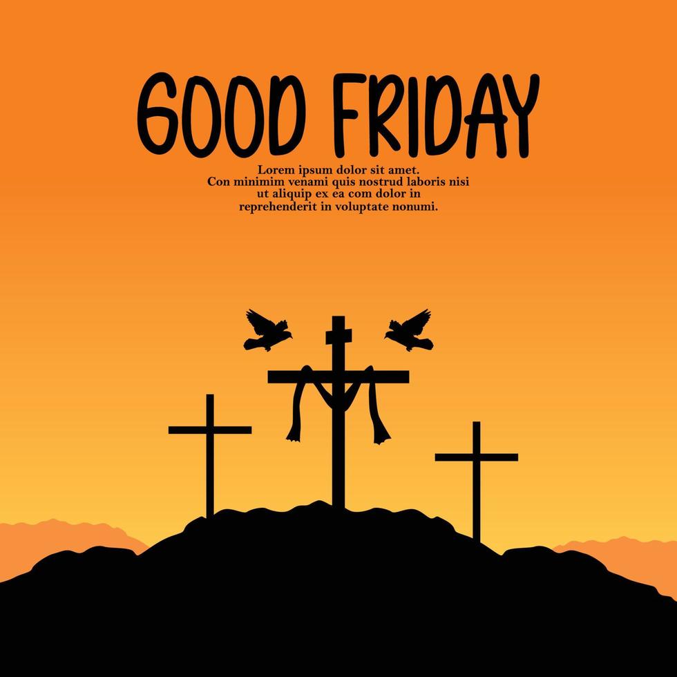 Christian Celebration Day of Good Friday vector art