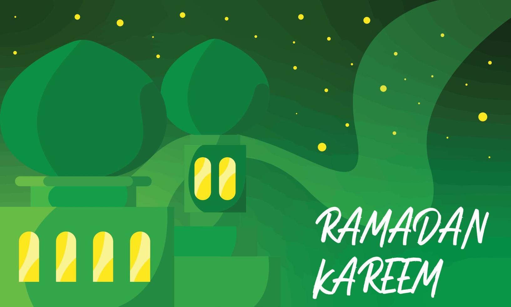 Green Ramadan Kareem Background vector