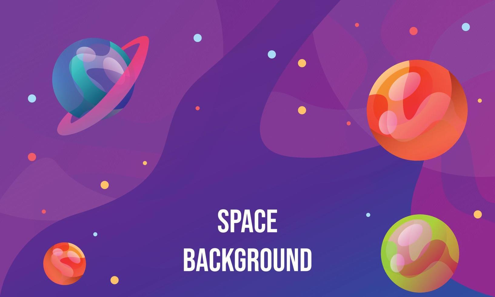 Space Gradient Background with Colorful Planet vector