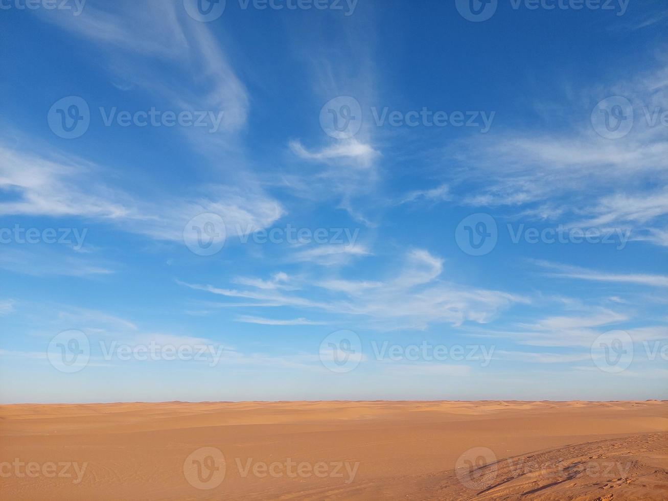 Desert landscape with sky photo