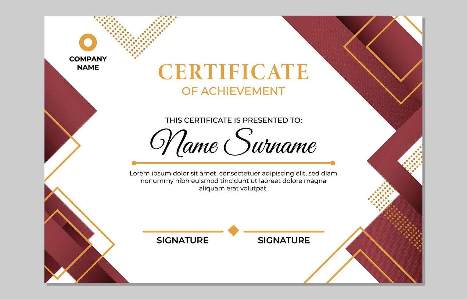 Professional Certificate Template vector