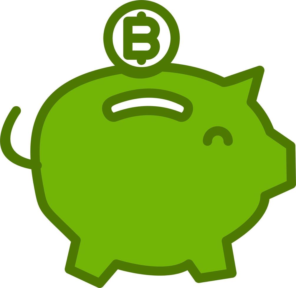 Bitcoin Piggy Bank Vector Icon