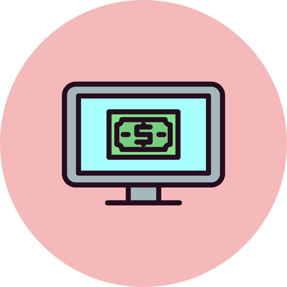 Cash Pc Vector Icon