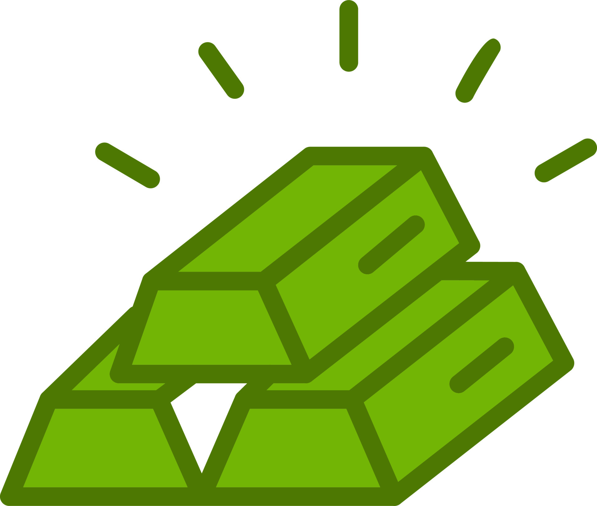 Gold Ingots Vector Icon 20458517 Vector Art at Vecteezy