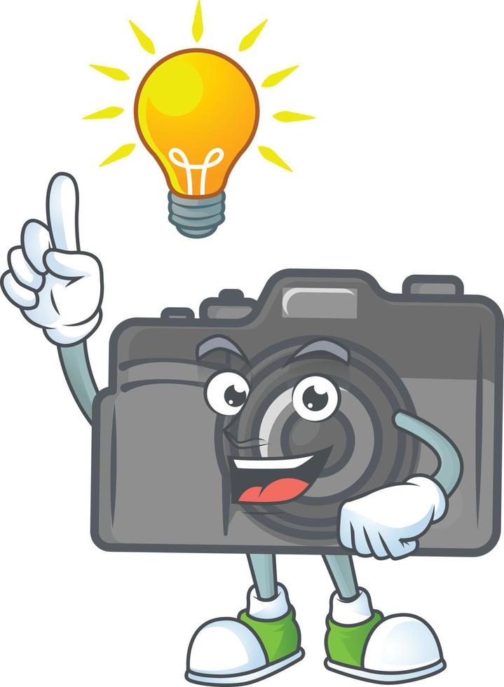 Digital camera mascot icon design vector