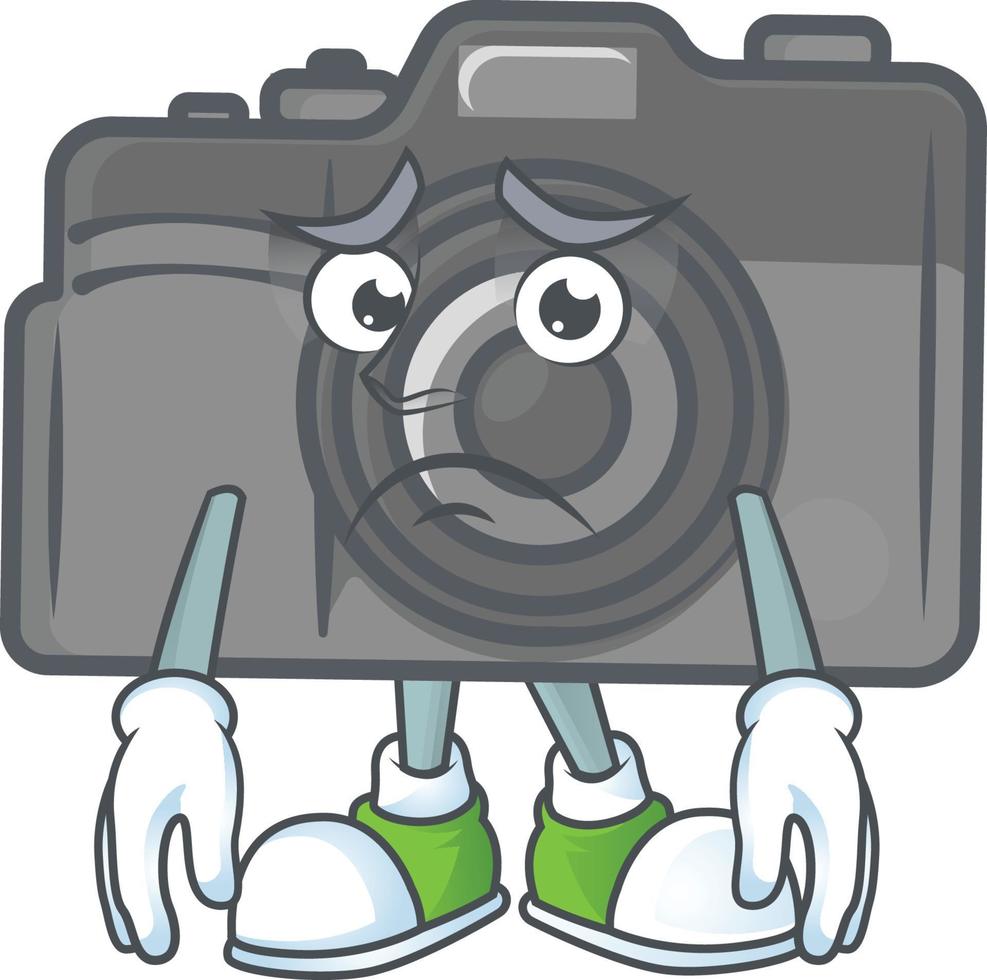 Digital camera mascot icon design vector