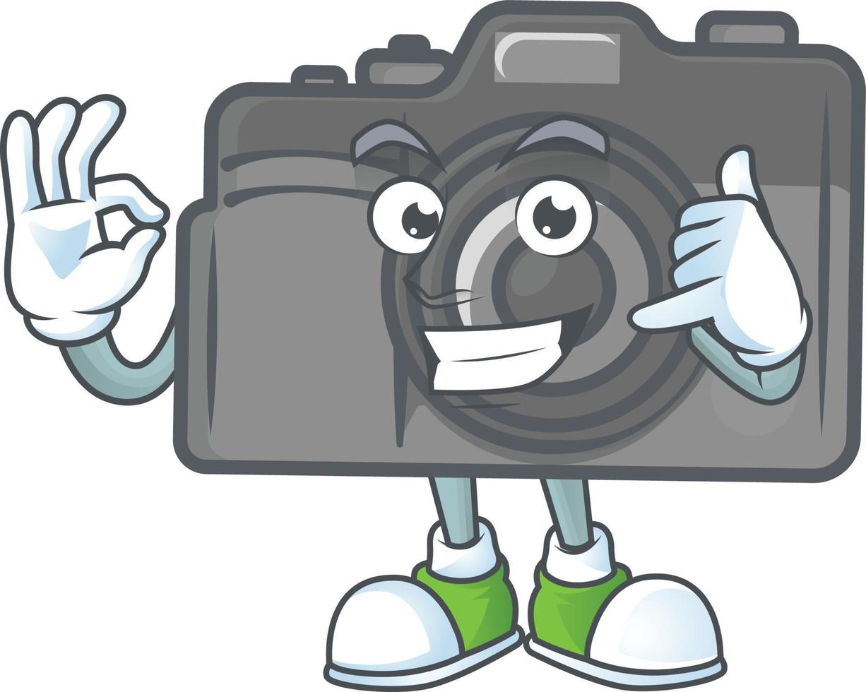 Digital camera mascot icon design vector