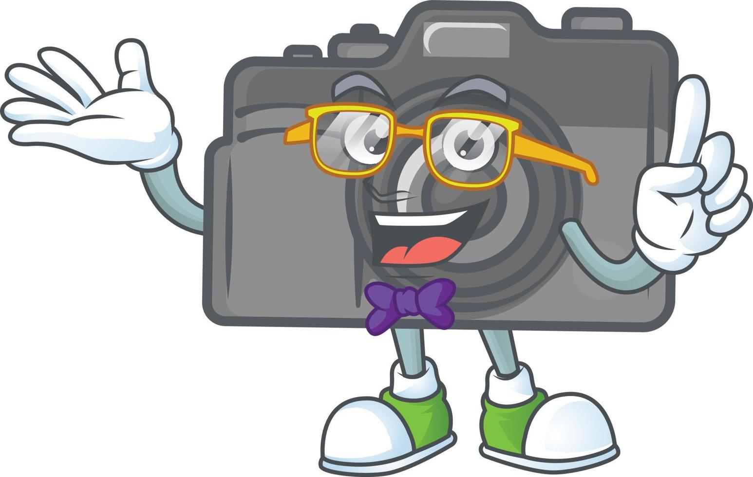 Digital camera mascot icon design vector