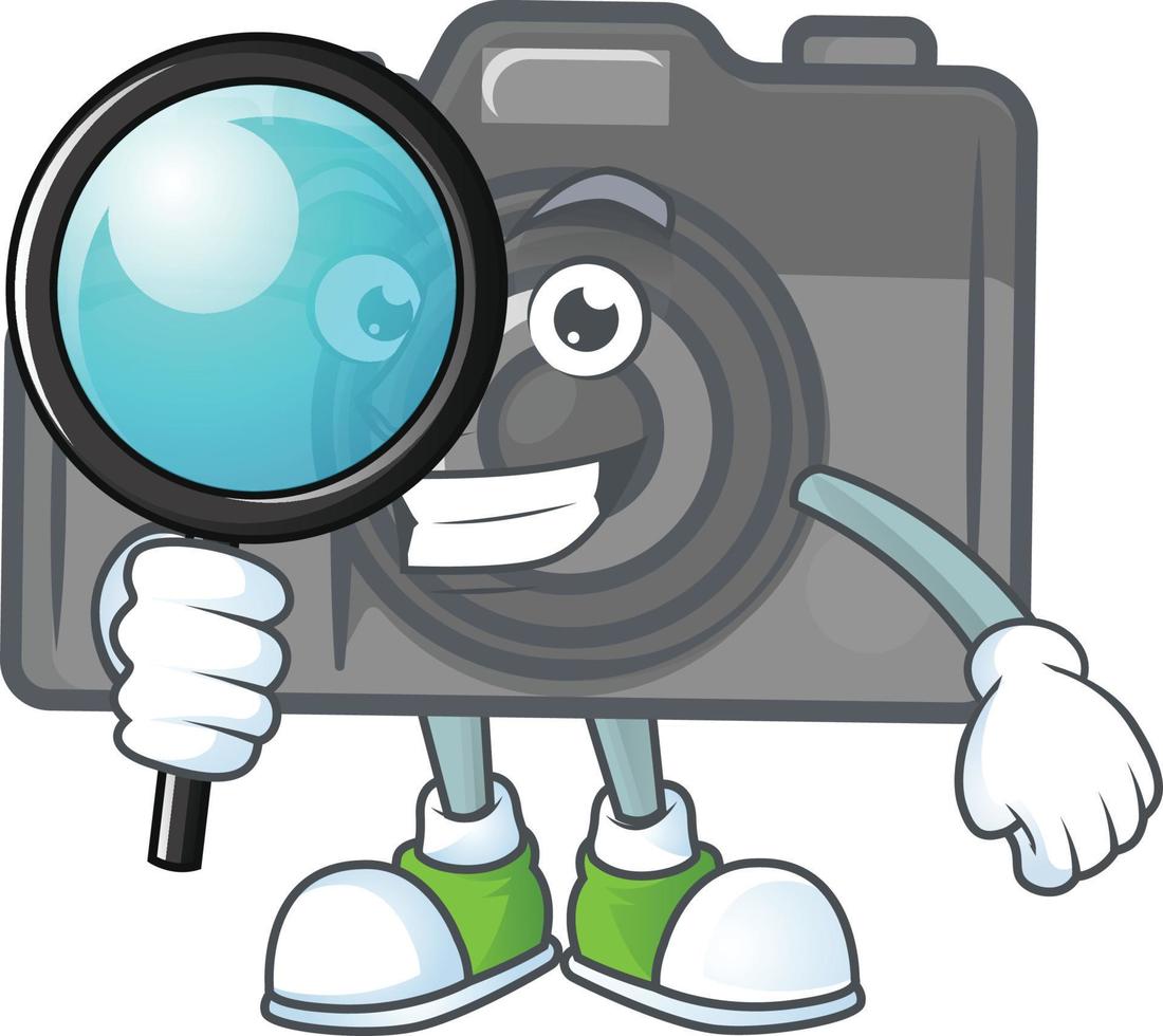 Digital camera mascot icon design vector