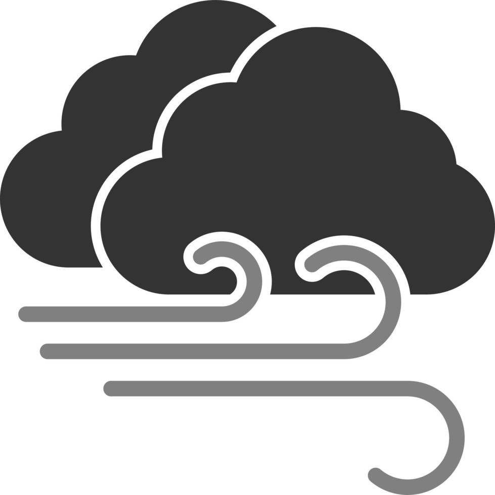 Cloudy Windy Vector Icon