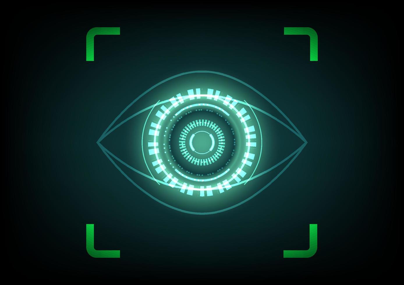Eye scan futuristic technology background. vector