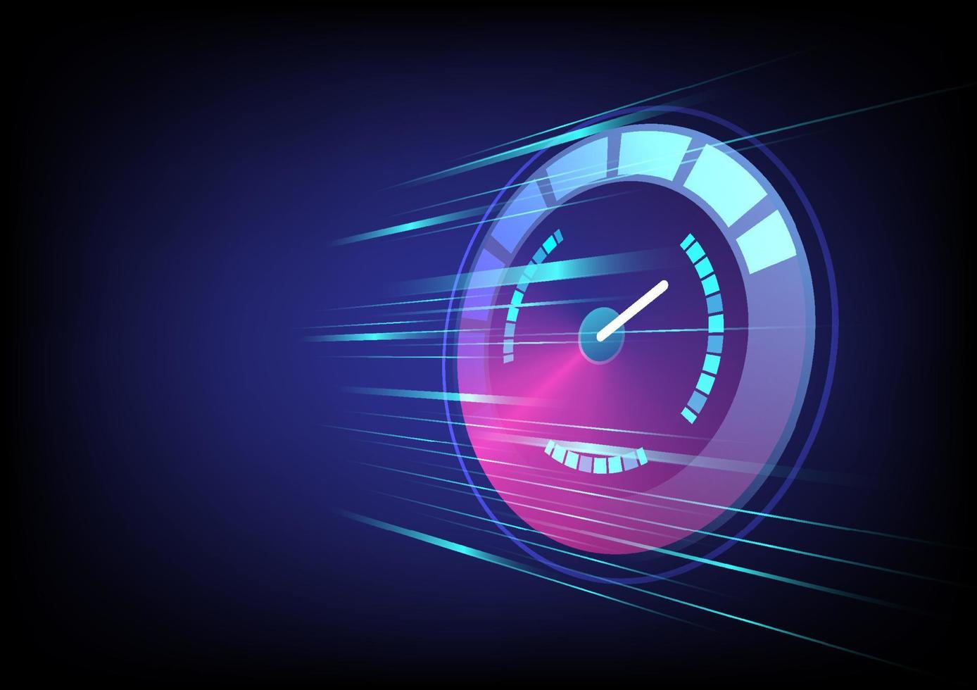 Illustration speed meter technology background. vector