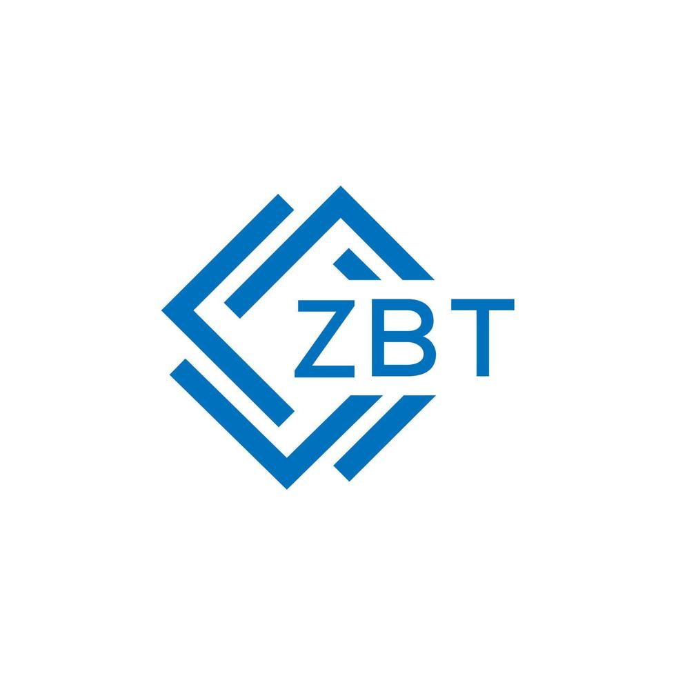 ZBT technology letter logo design on white background. ZBT creative initials technology letter logo concept. ZBT technology letter design. vector
