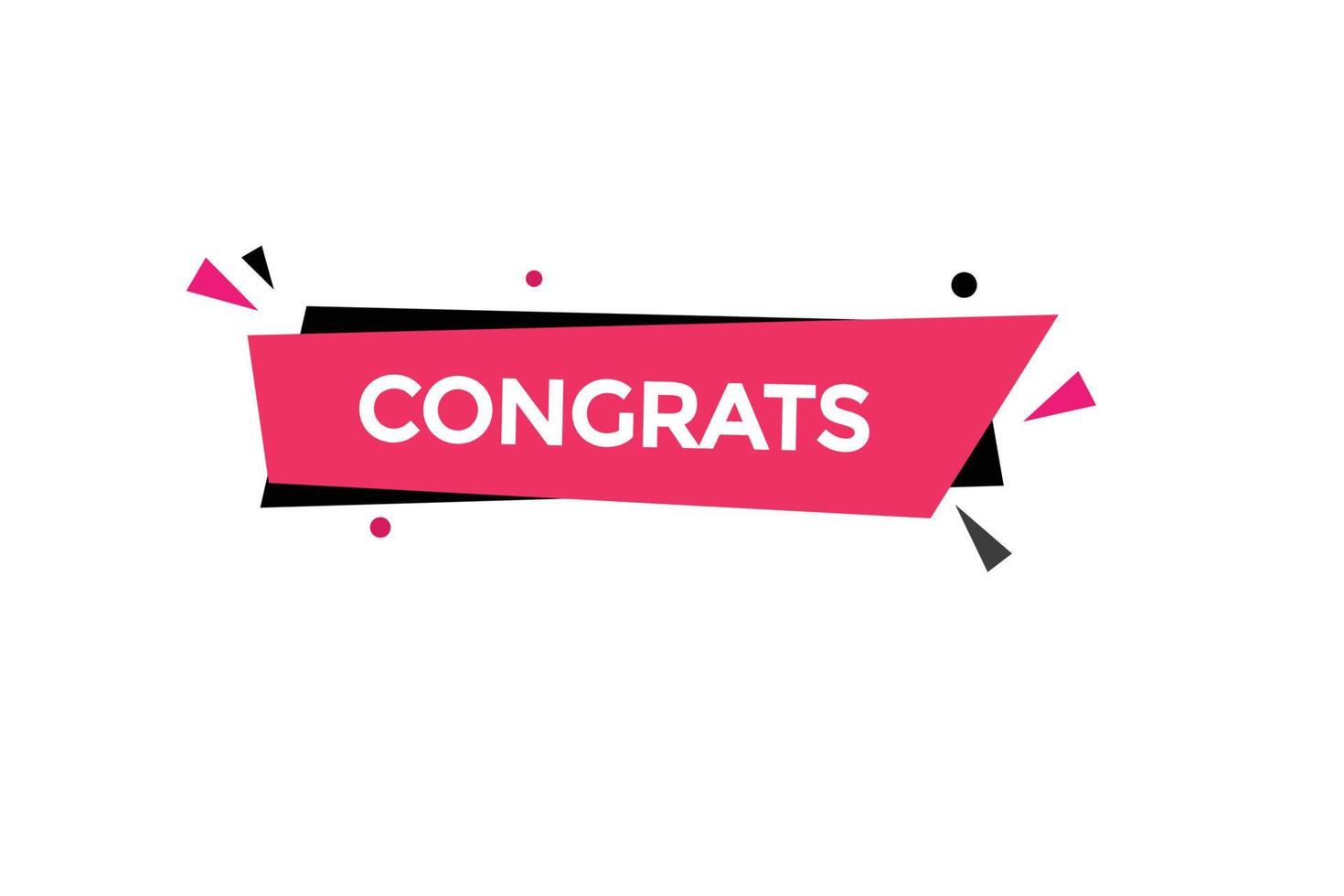 congrats button vectors.sign label speech bubble congrats vector