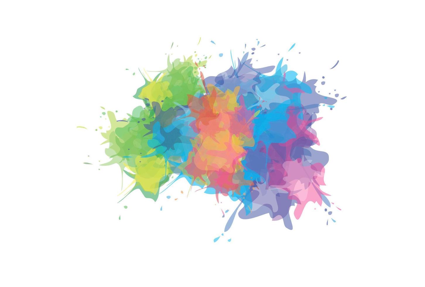 rainbow watercolor vector splash
