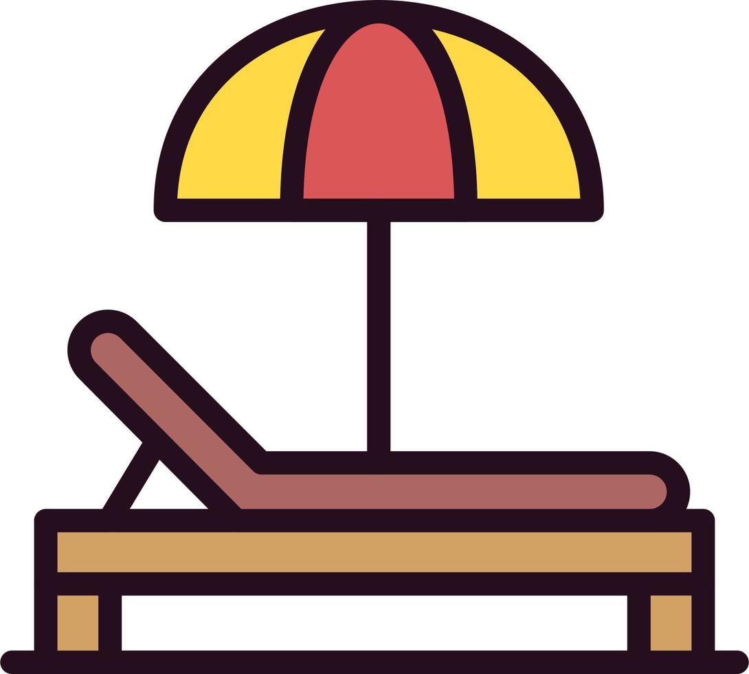 Sunbed Vector Icon