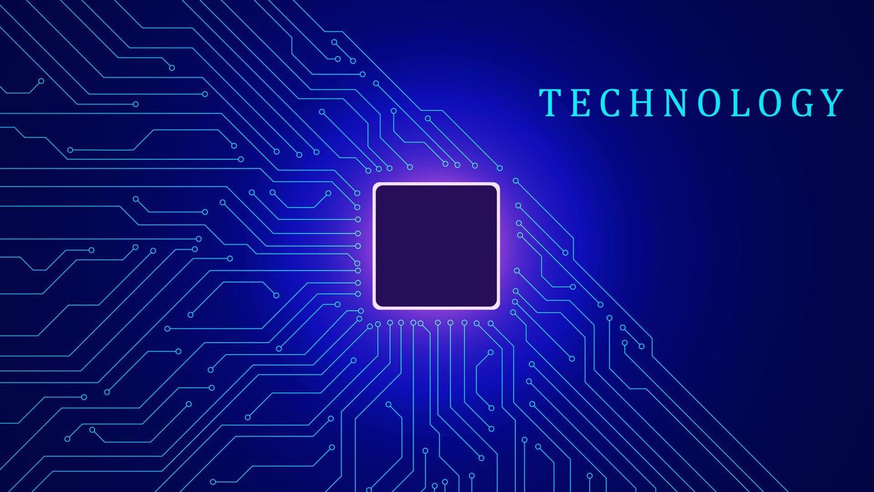 Electronic circuit board with microchip technology. Network connection background. Vector illustration. EPS 10.