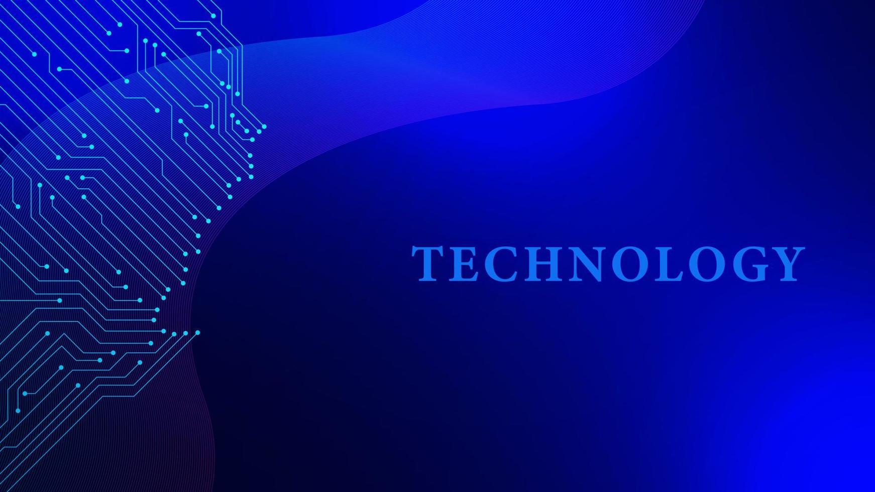 resumen futurista circuito tablero con ola en azul antecedentes. electrónico o computadora tecnología. vector ilustración. eps 10