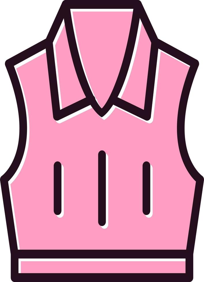 Sleeveless Jacket Vector Icon