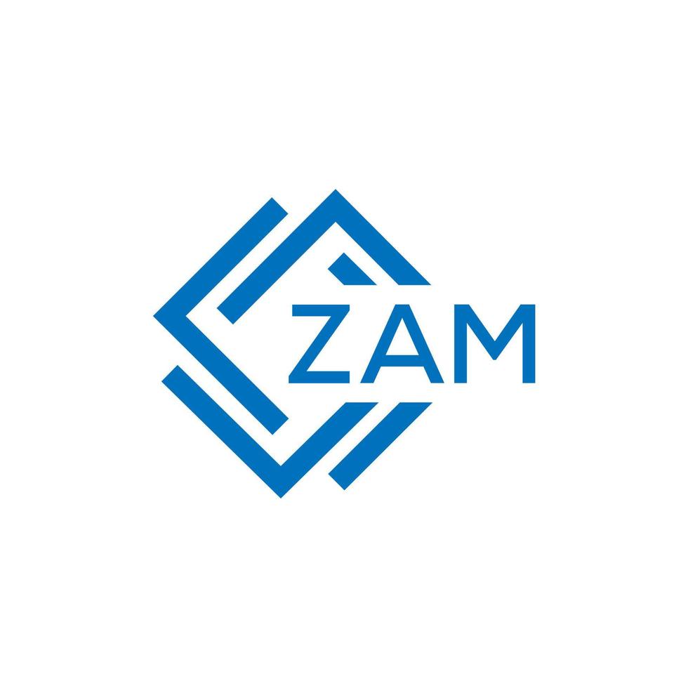 zam tecnología letra logo diseño en blanco antecedentes. zam creativo iniciales tecnología letra logo concepto. zam tecnología letra diseño. vector