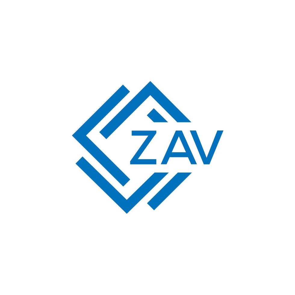 zav tecnología letra logo diseño en blanco antecedentes. zav creativo iniciales tecnología letra logo concepto. zav tecnología letra diseño. vector