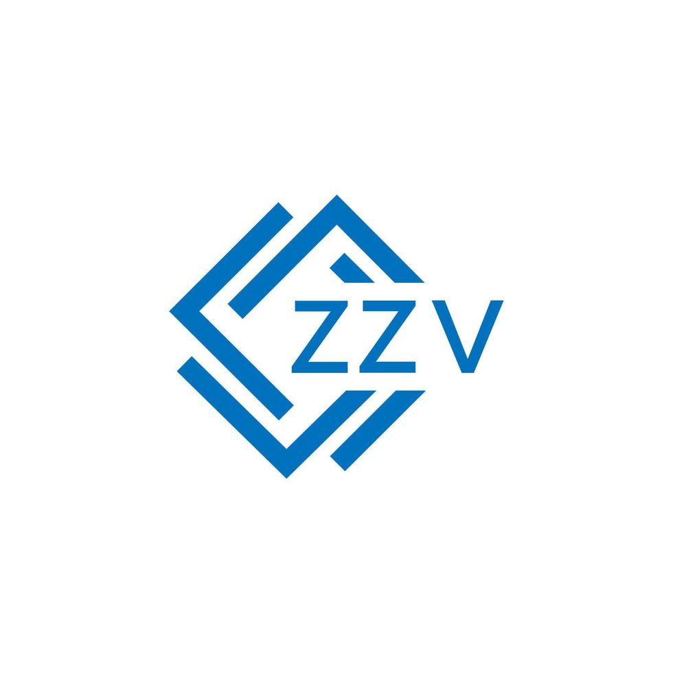ZZV technology letter logo design on white background. ZZV creative initials technology letter logo concept. ZZV technology letter design. vector