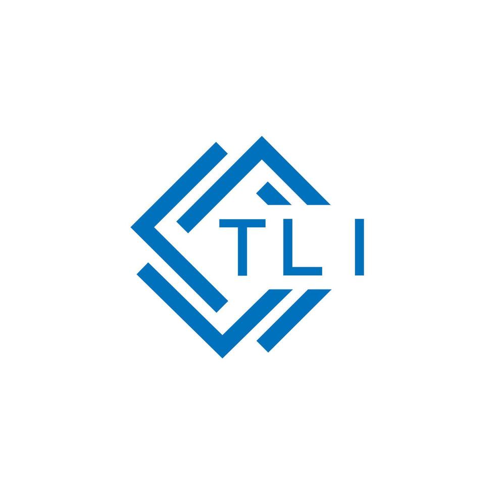 TLI technology letter logo design on white background. TLI creative initials technology letter logo concept. TLI technology letter design. vector