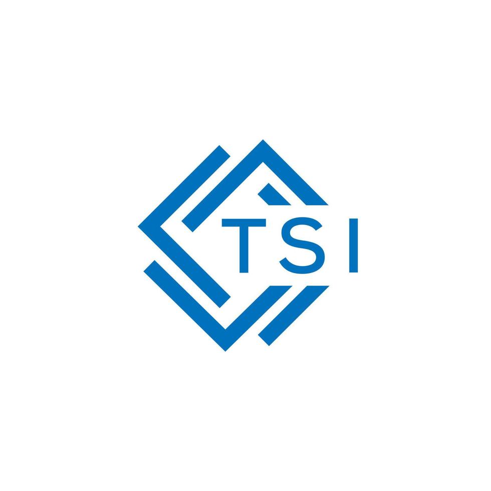 TSI technology letter logo design on white background. TSI creative initials technology letter logo concept. TSI technology letter design. vector