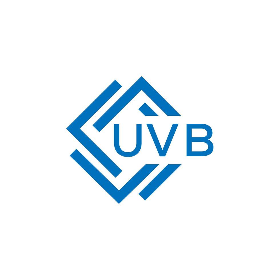 UVB technology letter logo design on white background. UVB creative initials technology letter logo concept. UVB technology letter design. vector