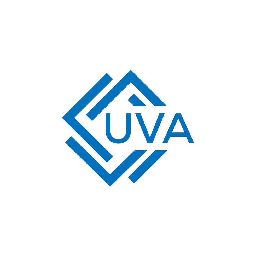 UVA technology letter logo design on white background. UVA creative initials technology letter logo concept. UVA technology letter design. vector