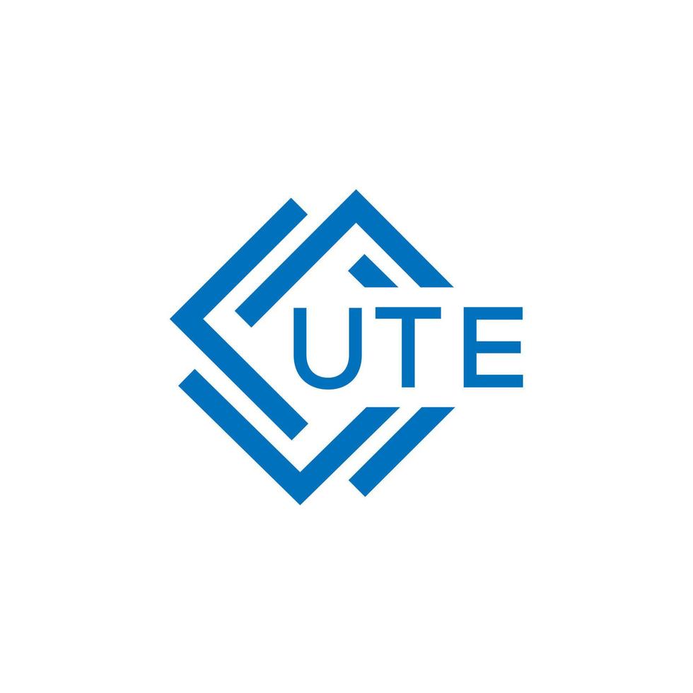 ute tecnología letra logo diseño en blanco antecedentes. ute creativo iniciales tecnología letra logo concepto. ute tecnología letra diseño. vector