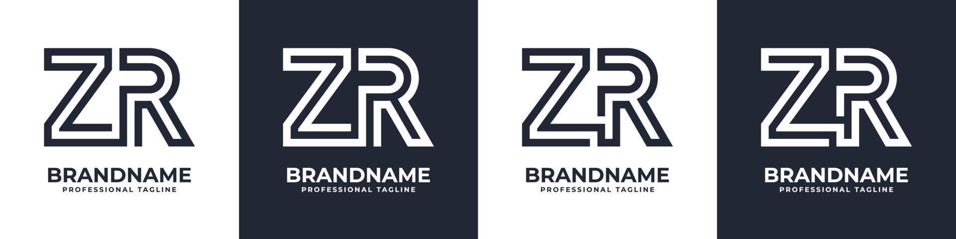 sencillo zr monograma logo, adecuado para ninguna negocio con zr o rz inicial. vector