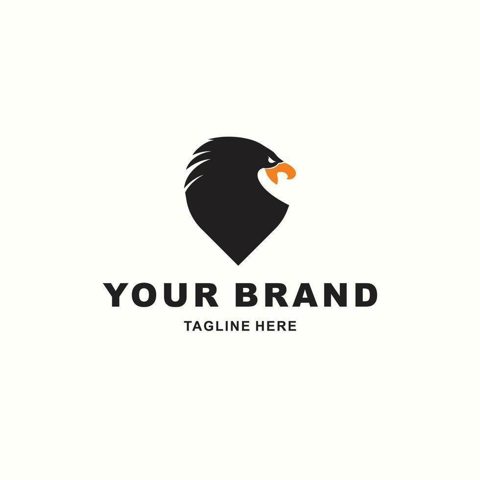 un sencillo y elegante águila pájaro logo adecuado para tu empresa vector