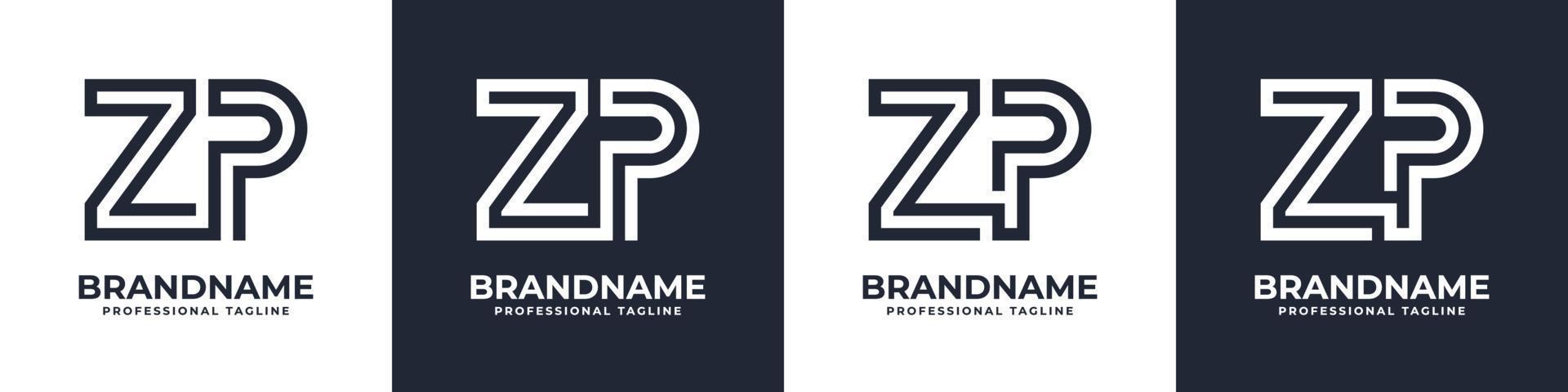 Simple ZP Monogram Logo, suitable for any business with ZP or PZ initial. vector