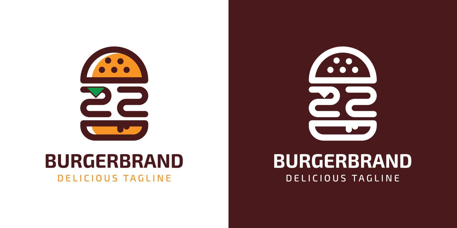 Letter ZZ Burger Logo, suitable for any business related to burger with Z or ZZ initials. vector