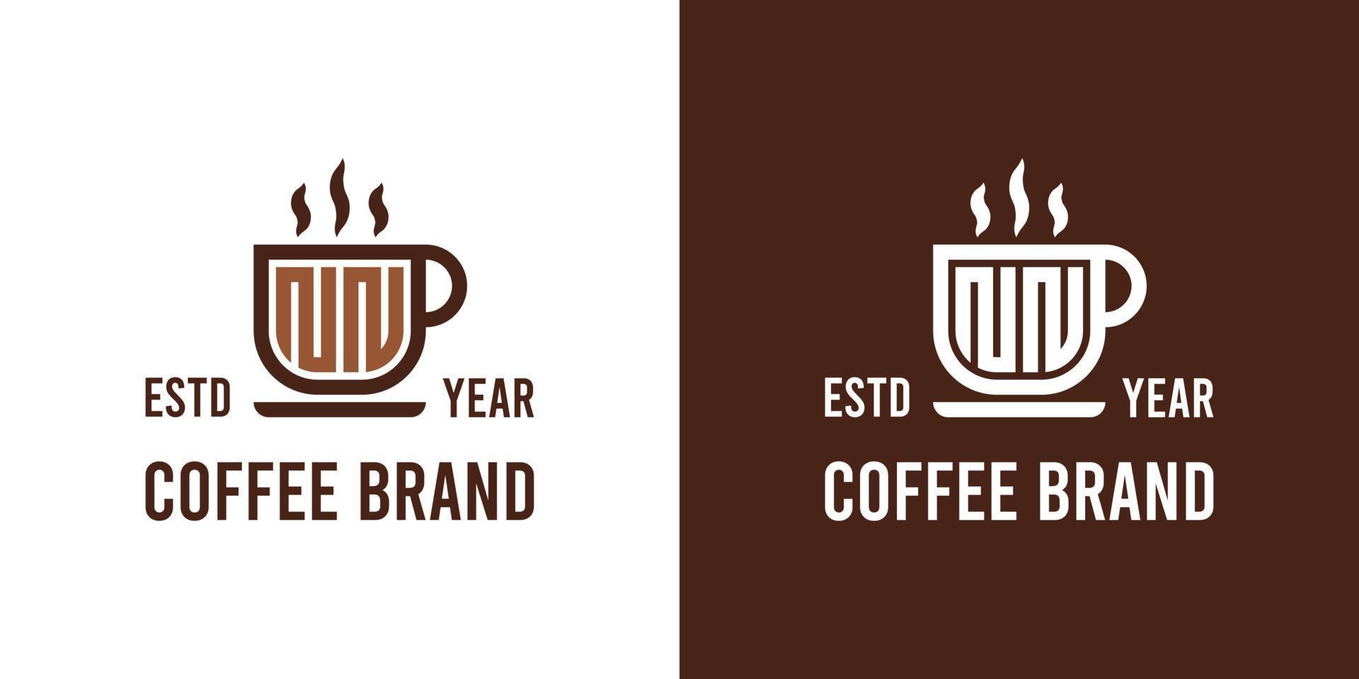 letra nn café logo, adecuado para ninguna negocio relacionado a café, té, o otro con nn iniciales. vector