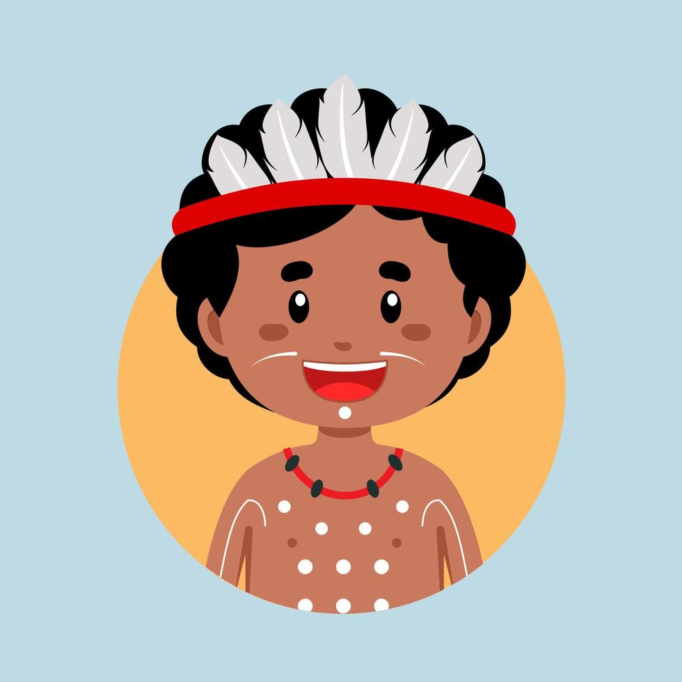 Avatar of a Aborigine Character vector