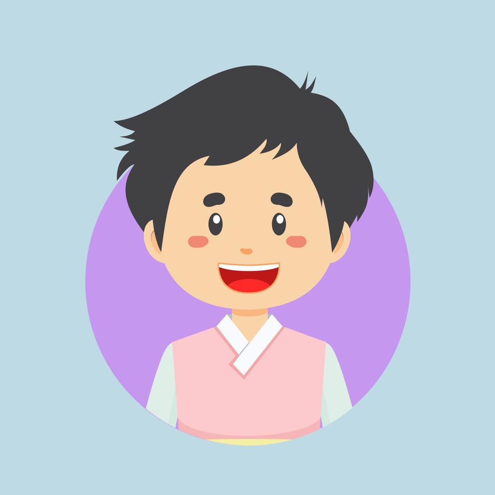 Avatar of a South Korea Character vector