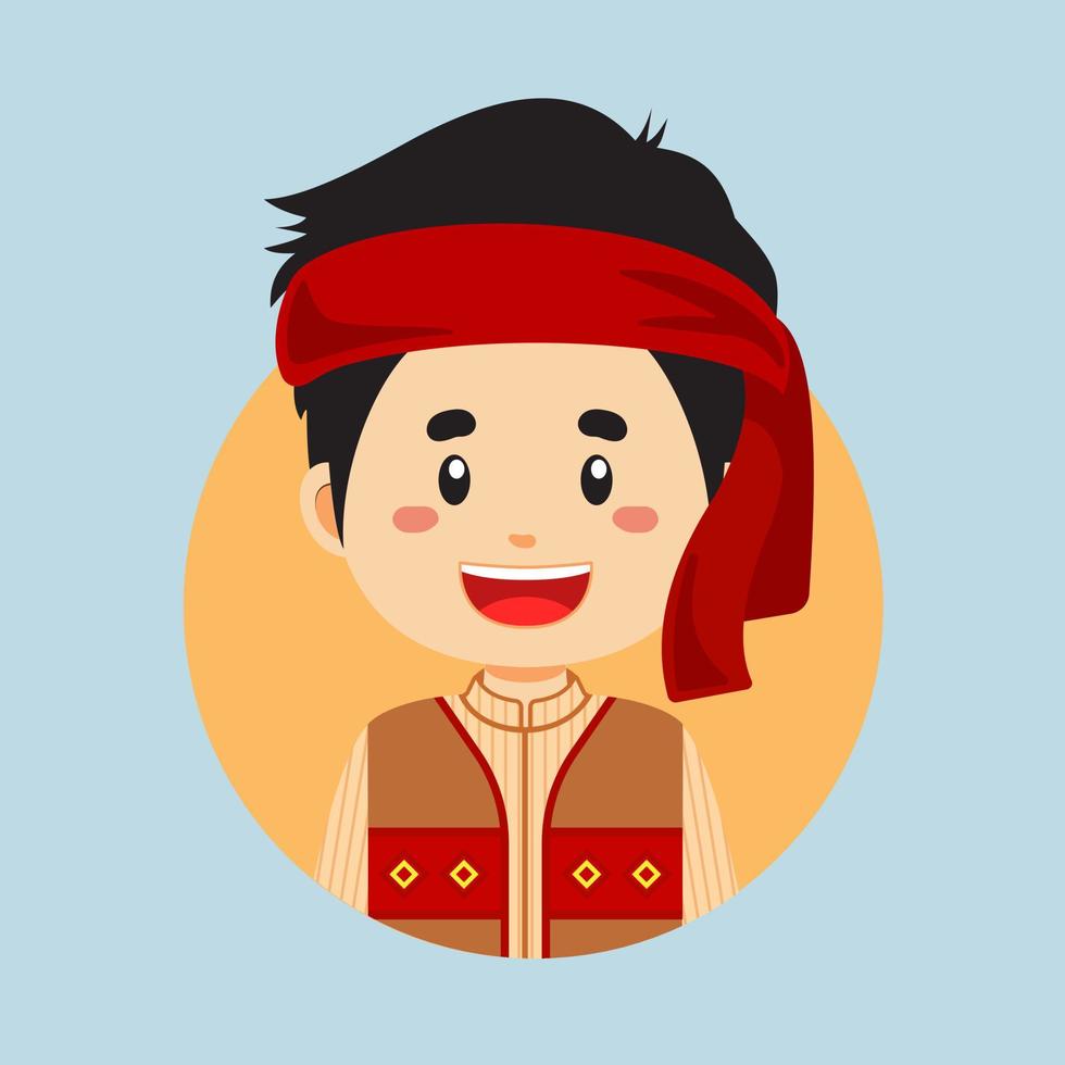 avatar de un armenios personaje vector