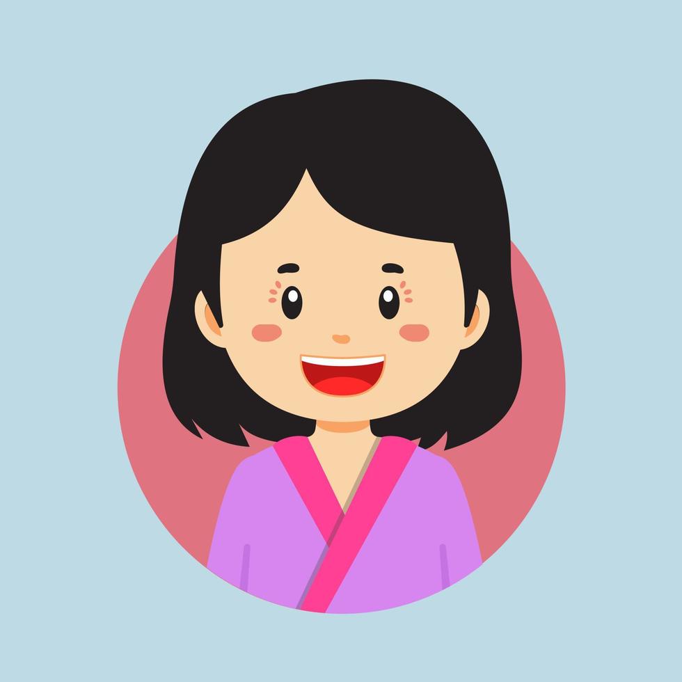 Avatar of a Bhutan Character vector