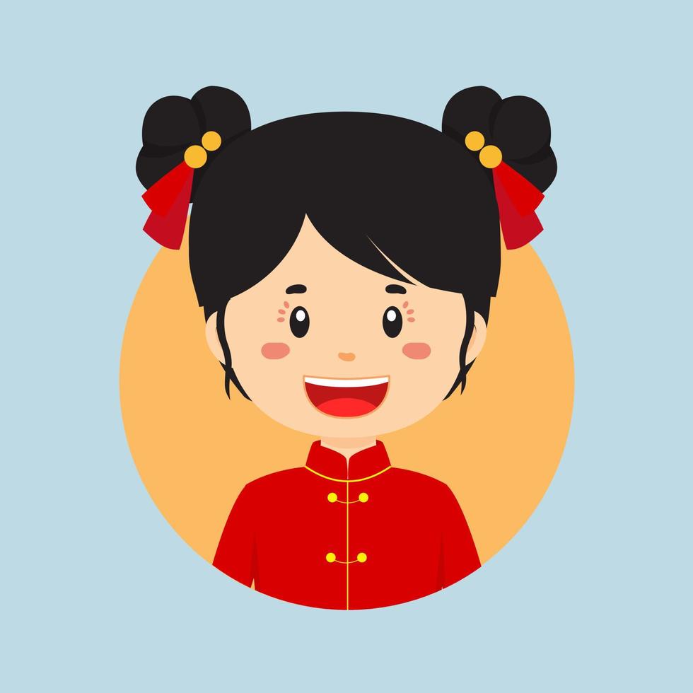 avatar de un chino personaje vector