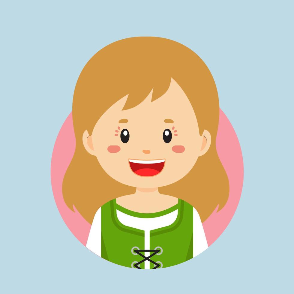 Avatar of a Ireland Character vector