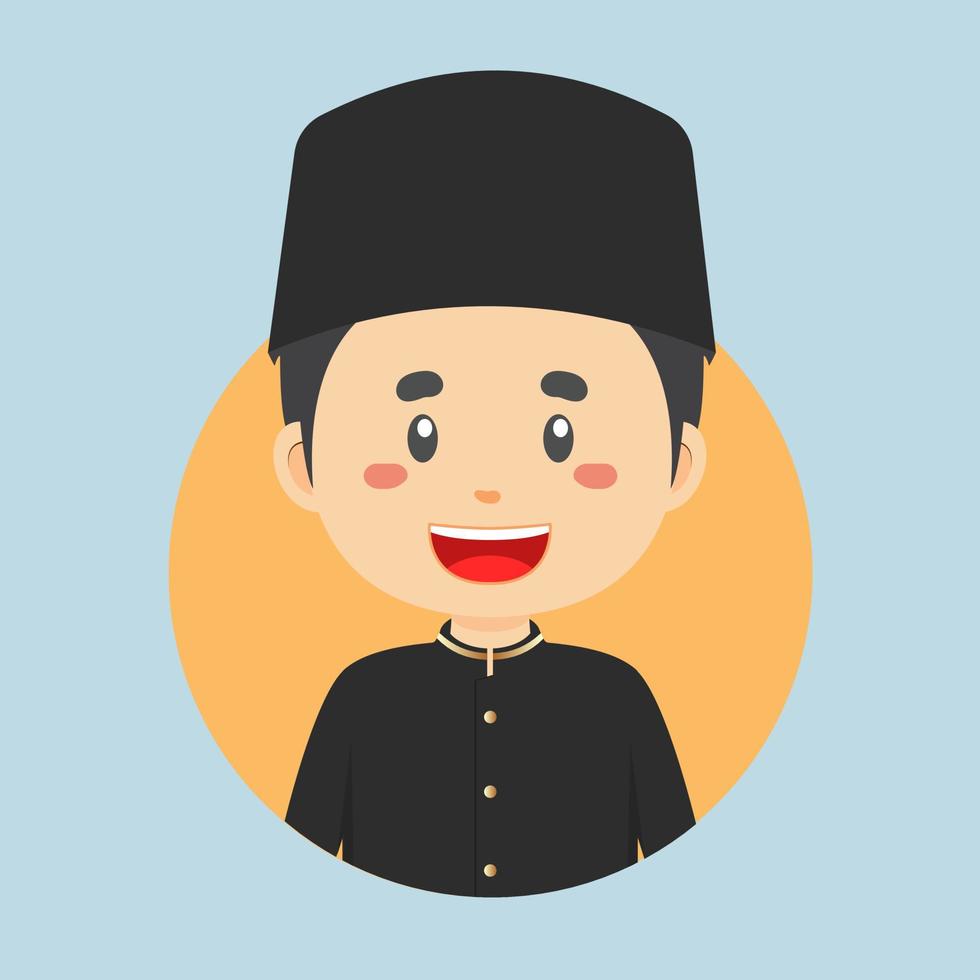 Avatar of a Indonesia Character vector